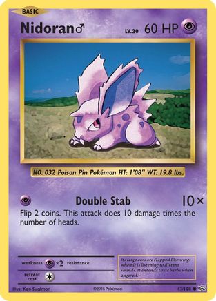 Nidoran M (43/108) [XY: Evolutions] Pokemon Single Pokémon