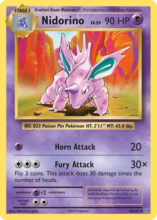 Nidorino (44/108) [XY: Evolutions] Pokemon Single Pokémon