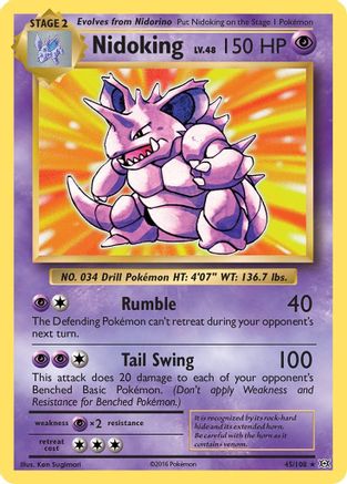 Nidoking (45/108) Reverse Holofoil [XY: Evolutions] Pokemon Single Pokémon