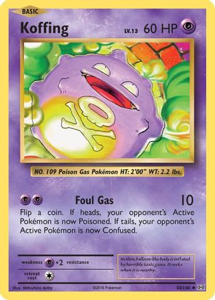 Koffing (50/108) Reverse Holofoil [XY: Evolutions] Pokemon Single Pokémon