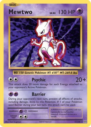 Mewtwo (51/108) [XY: Evolutions] Pokemon Single Pokémon
