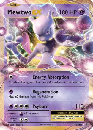 Mewtwo EX (52/108) Holofoil [XY: Evolutions] Pokemon Single Pokémon