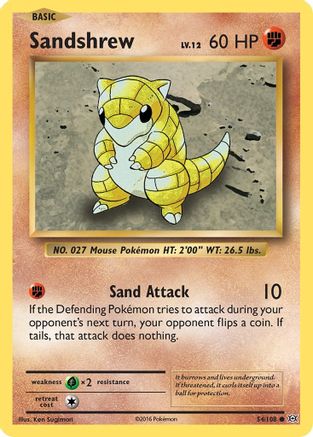 Sandshrew (54/108) [XY: Evolutions] Pokemon Single Pokémon