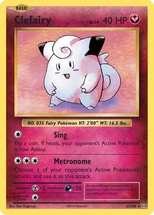 Clefairy (63/108) Holofoil [XY: Evolutions] Pokemon Single Pokémon