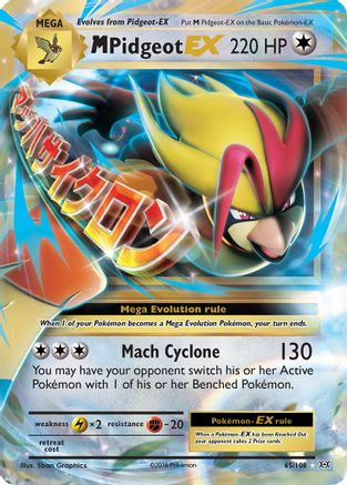 M Pidgeot EX (65/108) Holofoil [XY: Evolutions] Pokemon Single Pokémon