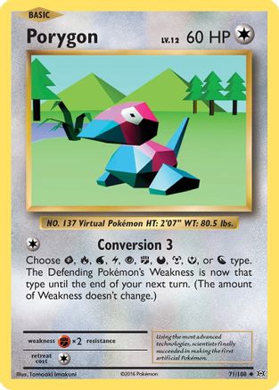 Porygon (71/108) [XY: Evolutions] Pokemon Single Pokémon