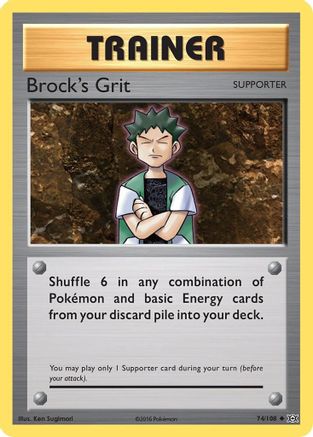Brock's Grit (74/108) Reverse Holofoil [XY: Evolutions] Pokemon Single Pokémon