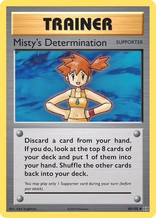 Misty's Determination (80/108) Reverse Holofoil [XY: Evolutions] Pokemon Single Pokémon
