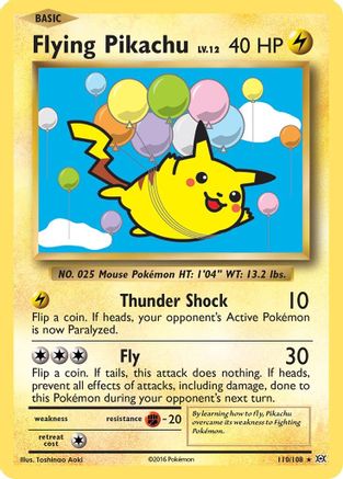 Flying Pikachu (110/108) - [XY: Evolutions]