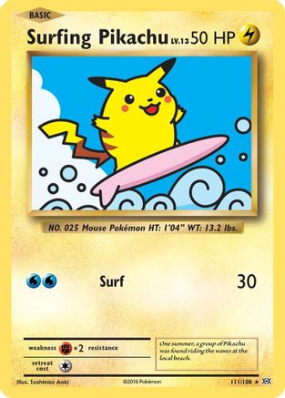 Surfing Pikachu (111/108) - [XY: Evolutions] Pokemon Single Pokémon