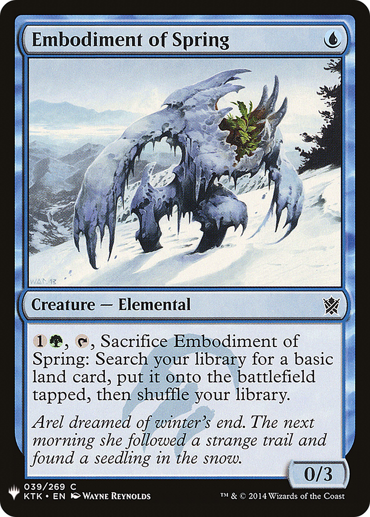 Embodiment of Spring (LIST-KTK-39) [Mystery Booster] The List MTG Single Wizards of the Coast