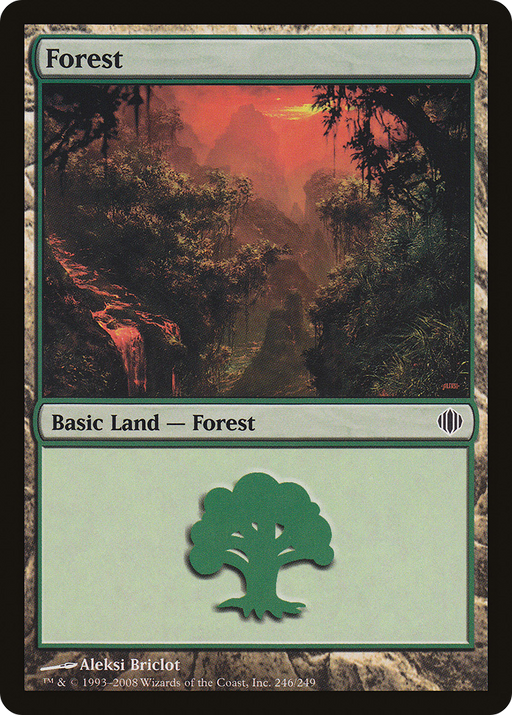 Forest (ALA-246) [Shards of Alara] Foil MTG Single Wizards of the Coast