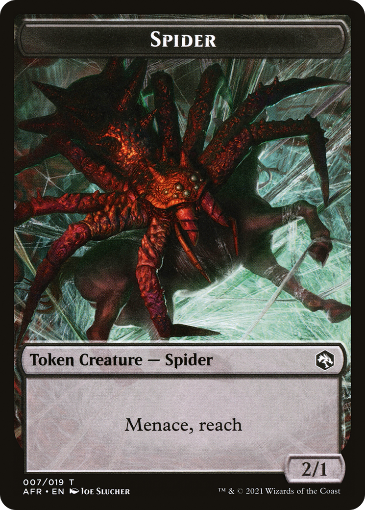 Spider Token [Dungeons & Dragons: Adventures in the Forgotten Realms Tokens] MTG Single Magic: The Gathering