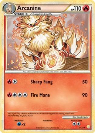 Arcanine - 1/123 (HeartGold & SoulSilver) () [Misc: Deck Exclusives] Pokemon Single Pokémon