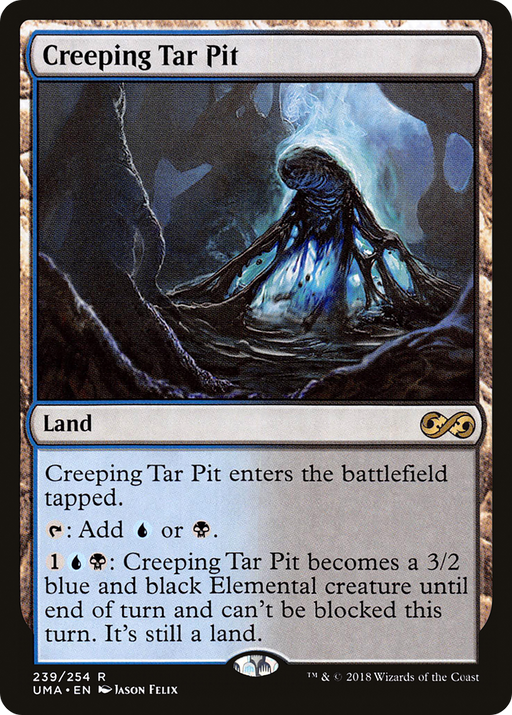 Creeping Tar Pit (UMA-239) [Ultimate Masters] Foil MTG Single Wizards of the Coast