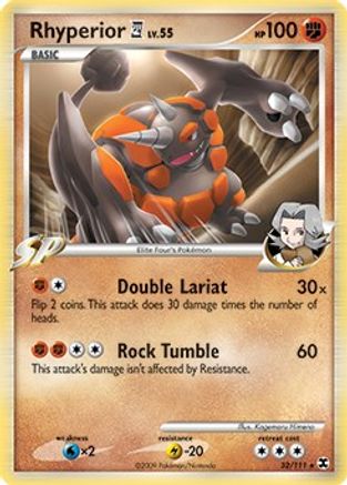 Rhyperior E4 - 32/111 (DPPt Rising Rivals) () Holofoil [Misc: Deck Exclusives] Pokemon Single Pokémon