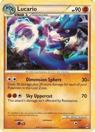 Lucario - 14/95 (Cracked Ice Holo) (14) - [Misc: Deck Exclusives] Holofoil Pokemon Single Pokémon