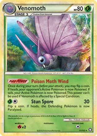 Venomoth 11/102 (HGSS Triumphant) () [Misc: Deck Exclusives] Pokemon Single Pokémon