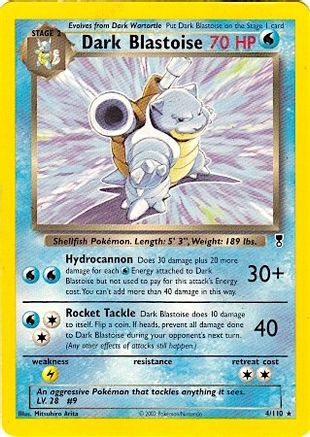 Dark Blastoise - 4/110 (WotC Legendary Collection) () [Misc: Deck Exclusives] Pokemon Single Pokémon