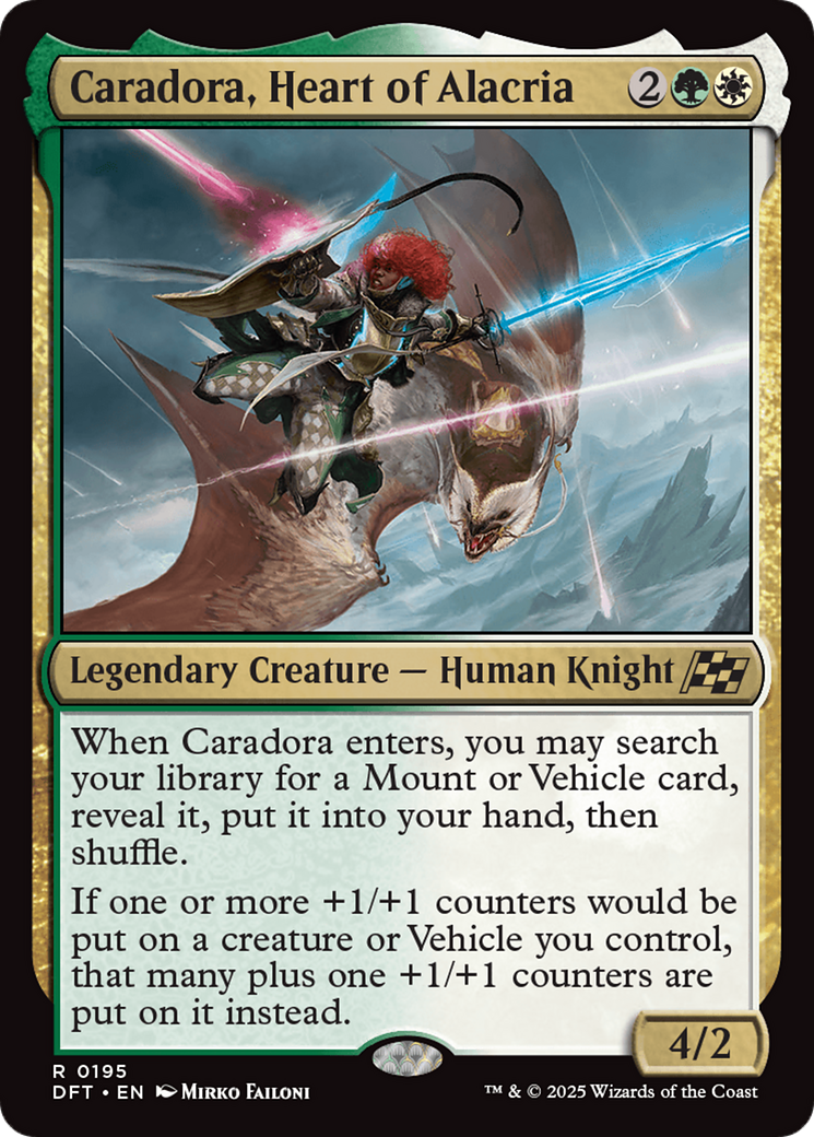 Caradora, Heart of Alacria (DFT-195) [Aetherdrift] Foil MTG Single Wizards of the Coast