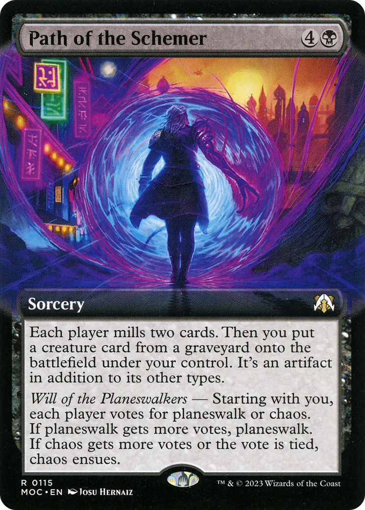 Path of the Schemer (MOC-115) [March of the Machine Commander] (Extended Art) MTG Single Wizards of the Coast