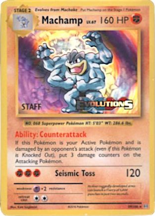 Machamp 59/108 (Prerelease) [Staff] () Holofoil [Promos: XY Promos] Pokemon Single Pokémon