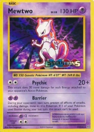 Mewtwo (XY Evolutions Prerelease) () Holofoil [Promos: XY Promos] Pokemon Single Pokémon
