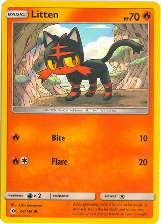 Litten - 24/149 (Water Web Holo) Holofoil [Misc: Cards & Products] Pokemon Single Pokémon