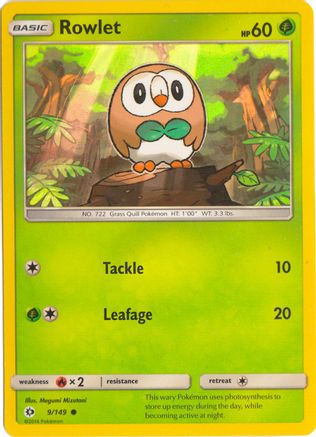 Rowlet - 9/149 (Water Web Holo) Holofoil [Misc: Cards & Products] Pokemon Single Pokémon