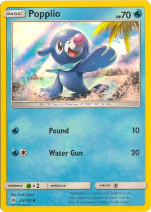 Popplio - 39/149 (Water Web Holo) Holofoil [Misc: Cards & Products] Pokemon Single Pokémon