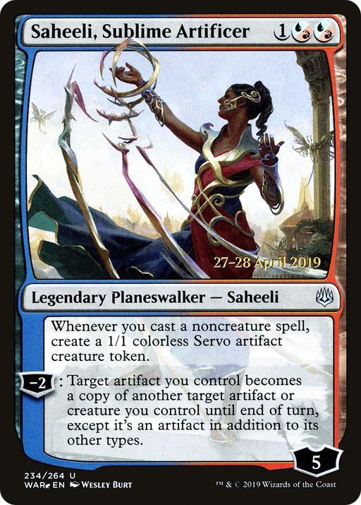 Saheeli, Sublime Artificer (PRE-234) [War of the Spark Promos] Foil MTG Single Wizards of the Coast