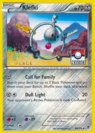 Klefki - 66/119 (Pokemon League) [1st Place] () Reverse Holofoil [Promos: League & Championship Cards] Pokemon Single Pokémon