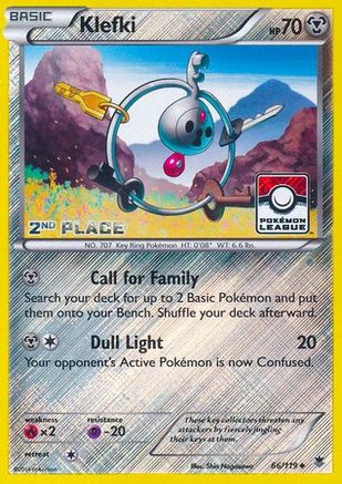Klefki - 66/119 (Pokemon League) [2nd Place] () Reverse Holofoil [Promos: League & Championship Cards] Pokemon Single Pokémon