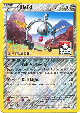 Klefki - 66/119 (Pokemon League) [3rd Place] () Reverse Holofoil [Promos: League & Championship Cards] Pokemon Single Pokémon
