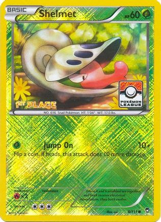 Shelmet - 8/111 (Pokemon League) [1st Place] () Reverse Holofoil [Promos: League & Championship Cards] Pokemon Single Pokémon