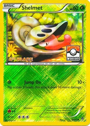 Shelmet - 8/111 (Pokemon League) [4th Place] () Reverse Holofoil [Promos: League & Championship Cards] Pokemon Single Pokémon