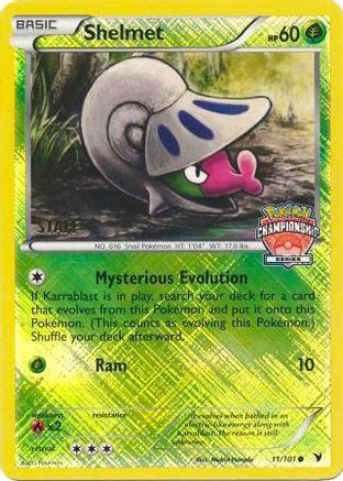 Shelmet 11/101 (Championship Series) [Staff] () Reverse Holofoil [Promos: League & Championship Cards] Pokemon Single Pokémon