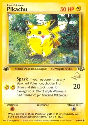 Pikachu [W Stamped] (60) [Promos: WoTC Promo] Pokemon Single Pokémon