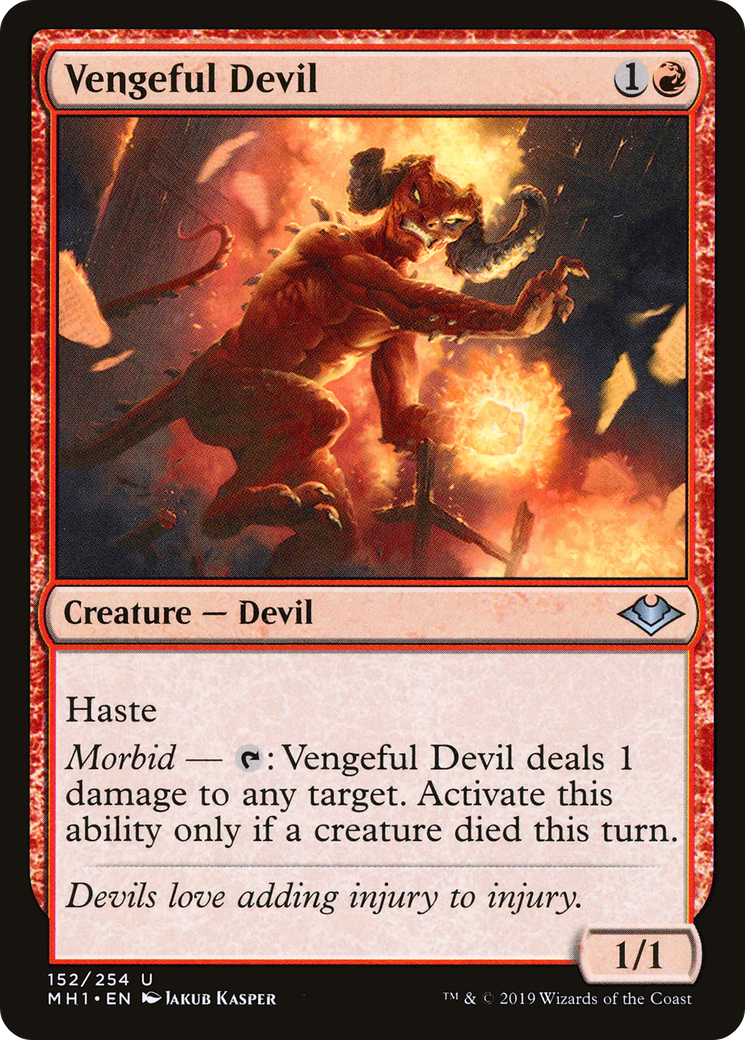 Vengeful Devil (MH1-152) [Modern Horizons] Foil MTG Single Modern Horizons
