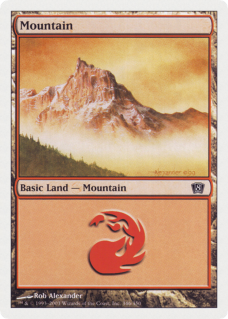 Mountain (346) (8ED-346) [8th Edition] MTG Single Wizards of the Coast