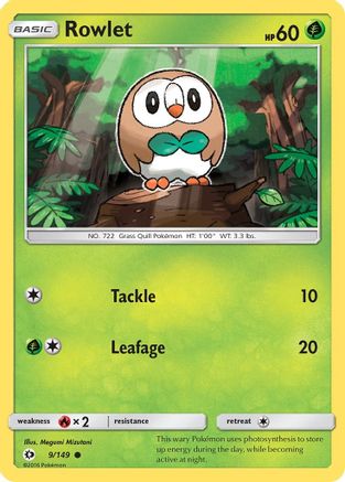 Rowlet (9/149) [SM: Base Set] Pokemon Single Pokémon