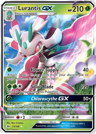 Lurantis GX (15/149) - [SM: Base Set] Holofoil Pokemon Single Pokémon