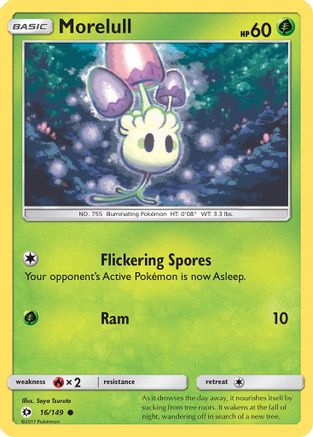 Morelull (16/149) Reverse Holofoil [SM: Base Set] Pokemon Single Pokémon