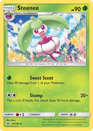 Steenee (19/149) Reverse Holofoil [SM: Base Set] Pokemon Single Pokémon