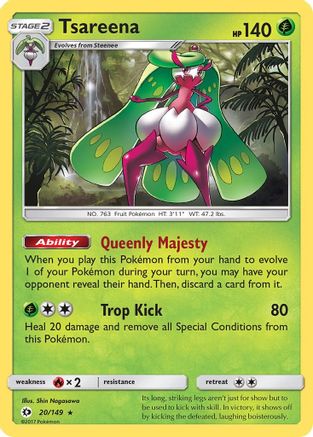 Tsareena (20/149) Reverse Holofoil [SM: Base Set] Pokemon Single Pokémon