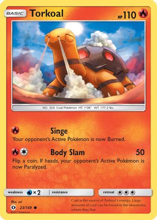 Torkoal (23/149) [SM: Base Set] Pokemon Single Pokémon