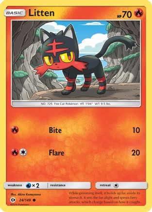 Litten (24/149) [SM: Base Set] Pokemon Single Pokémon