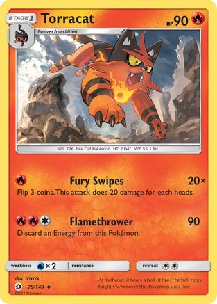 Torracat (25/149) [SM: Base Set] Pokemon Single Pokémon