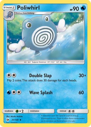 Poliwhirl (31/149) Reverse Holofoil [SM: Base Set] Pokemon Single Pokémon