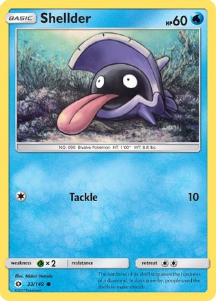 Shellder (33/149) [SM: Base Set] Pokemon Single Pokémon